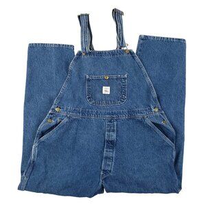 Vtg Pointer Brand Bib Overalls Men's Size 40x30 Blue Denim Made In USA